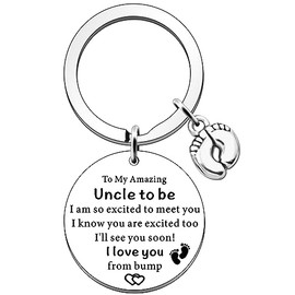 SDOFY Uncle to be Gifts for Him from Niece Nephew Uncle to be Keyring New Uncle Fathers Day
