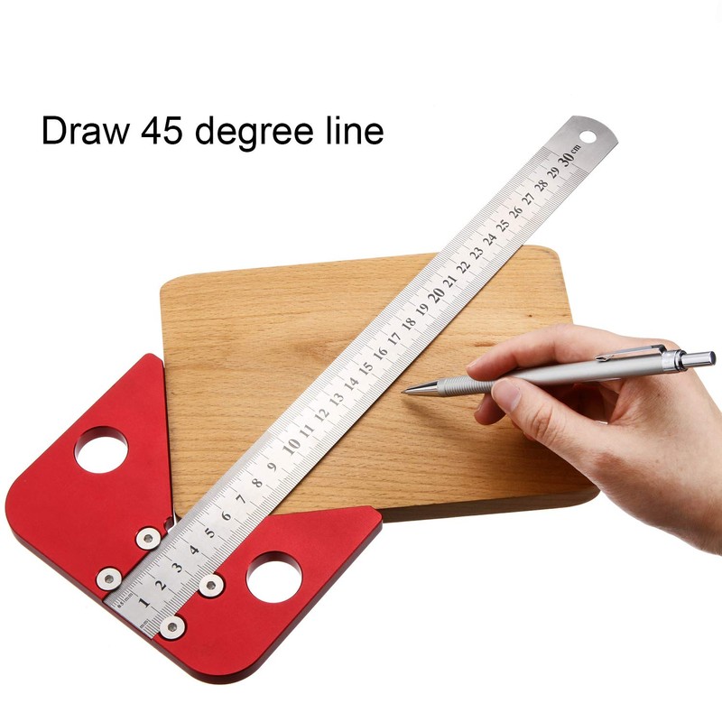 Aluminum Alloy Center Finder Tool Square Center Finder Scribe Carpenter