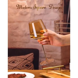 Physkoa Colored Stemless Wine Glasses Set of 6, Multi color Wine Glasses14oz,Diamond Shaped Cocktail Glass,Colorful Short Tumblers.Unique Drinkware for Wedding,Birthday,Housewarming,Party