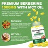 Berberine HCl 1000mg, 300 Softgels Plus MCT Oil for Berberine