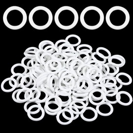 100 Pieces Roman Blind Crutain Rings 16mm Roman Curtain O Rings Plastic O Ring for Romans Shades & Cafe Curtains (White, 16mm)