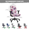 CREAMIC Purple Rose Office Chair Cover Computer Office Chair Cover