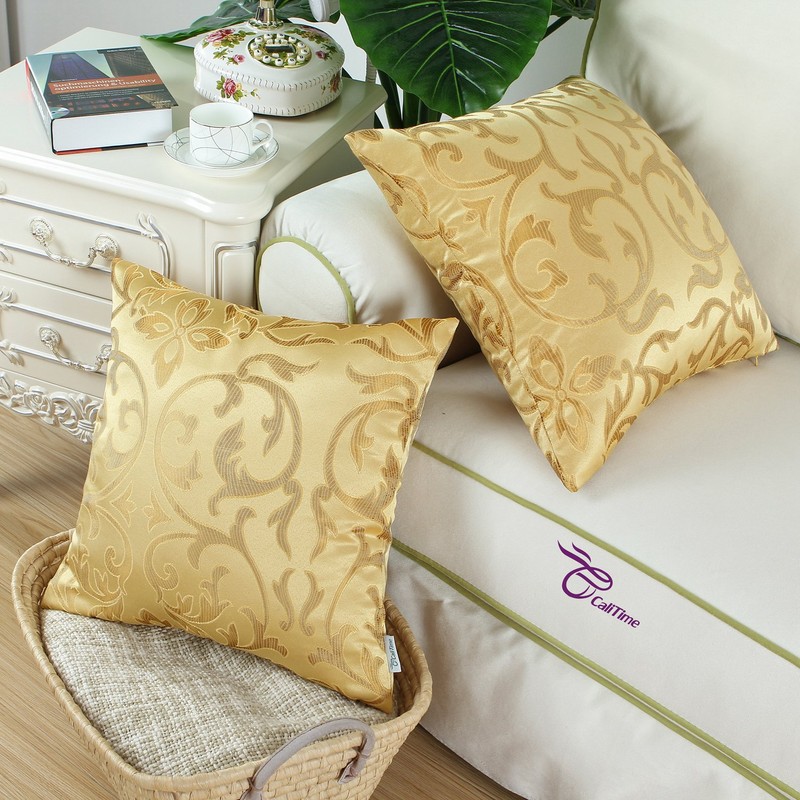 CaliTime Cushion Covers 2 Pack Throw Pillow Covers Protective Shells