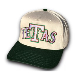 Unbranded "TETAS" Texas Rangers Overlap Richardson 112 Trucker Hats Embroidered - Mexico Green/Natural Otto