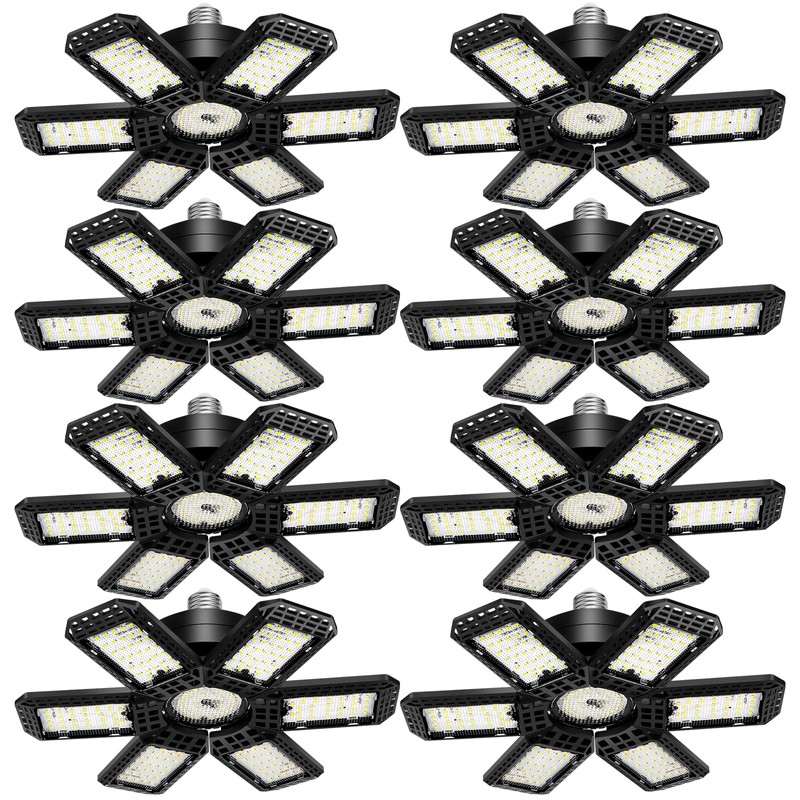 AUDLES 8 Pack LED Garage Light, 200W 20000LM 6500K LED