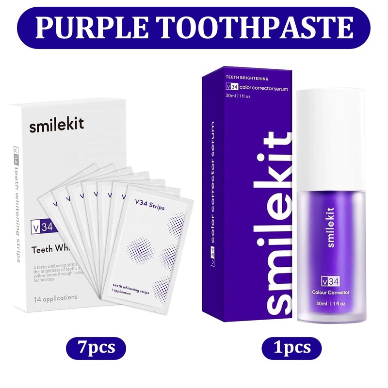 Colour Corrector Serum Purple Toothpaste White Teeth Whitening Whitening Toothpaste