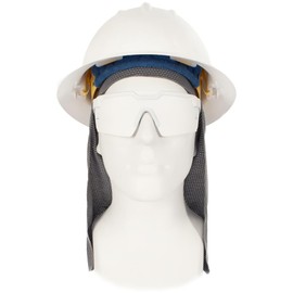 Flame Resistant FR Hard Hat Liner Sun Shade - Made in The USA (Dark Gray)