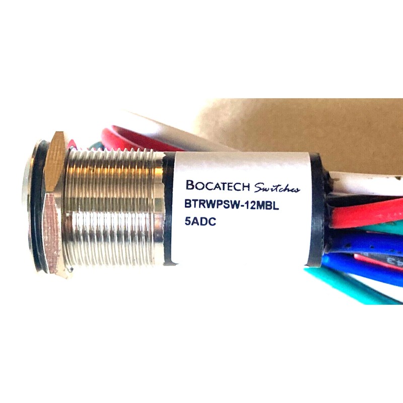 Bocatech Mini Rugged LED Push Button Switch - 5ADC -