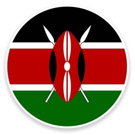 2 x 10cm/100mm Kenya Vinyl Sticker Decal Laptop Travel Luggage Car Bike Sign Fun #9152