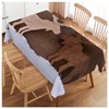 Swono Moose Tablecloths Snow Wooden Deer Moose Christmas Reindeer Kitchen