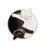 REAL SIC Yin Yang Cat Pin - White & Black