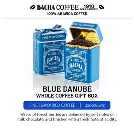 Bacha Coffee | Blue Danube Fine Flavoured Signature Nomad Collection, 100% Arabica Specialty Coffee, Whole Beans, Medium Roast, 250g