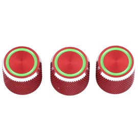 3PCS Potentiometer Control Knob Red Color Metal Electric Guitar Volume Tone Control Knob for GD137