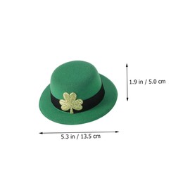 VICASKY 2Pcs St Patrick's Day Hair Clip Shamrock Design Party Hat Hair Decor for Festive Celebrations Comfortable and Durable Accessory for Unforgettable Costume Fun