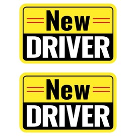 FOWEROTY New Driver Magnet, Student Driver Sticker Magnet, Car Decals- Essential for Student Motorists, 1pcs（Yellow/Black-New）