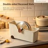 Extra Large Cream Rolling Under Sink Storage Bin with Wheels
