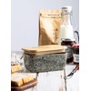 YHOJOY Ceramic Butter Dish with Lid, Covered Butter Dish for