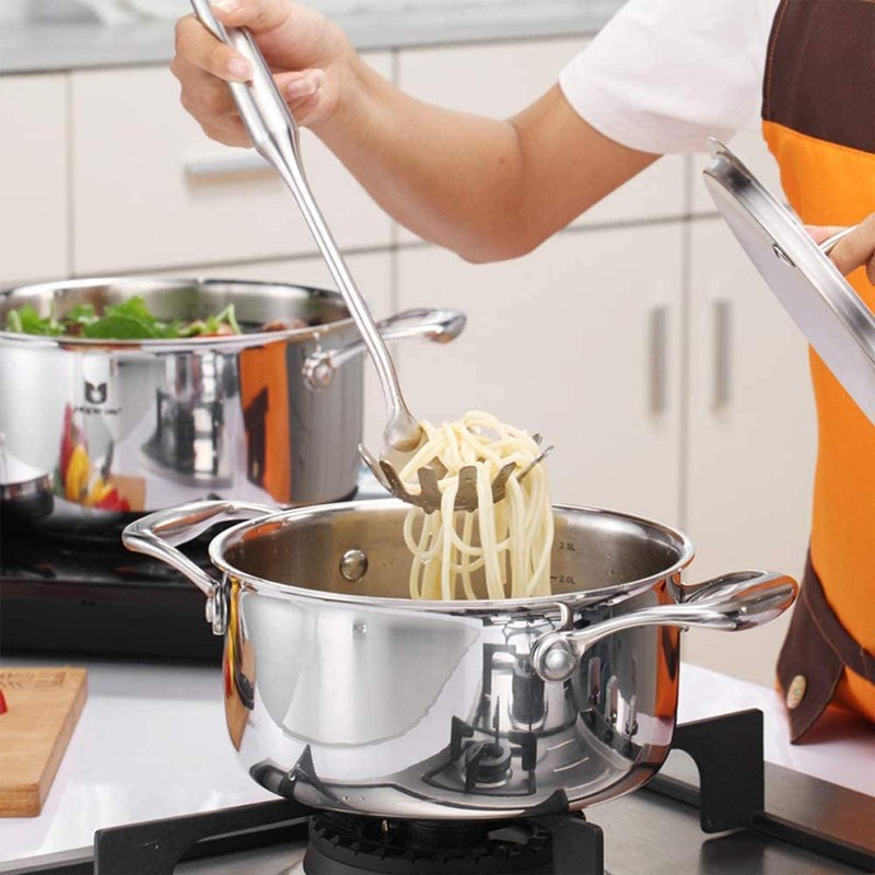 PIQIUQIU Spaghetti Spoon Server, Stainless Steel Pasta Spoon, Spaghetti Server