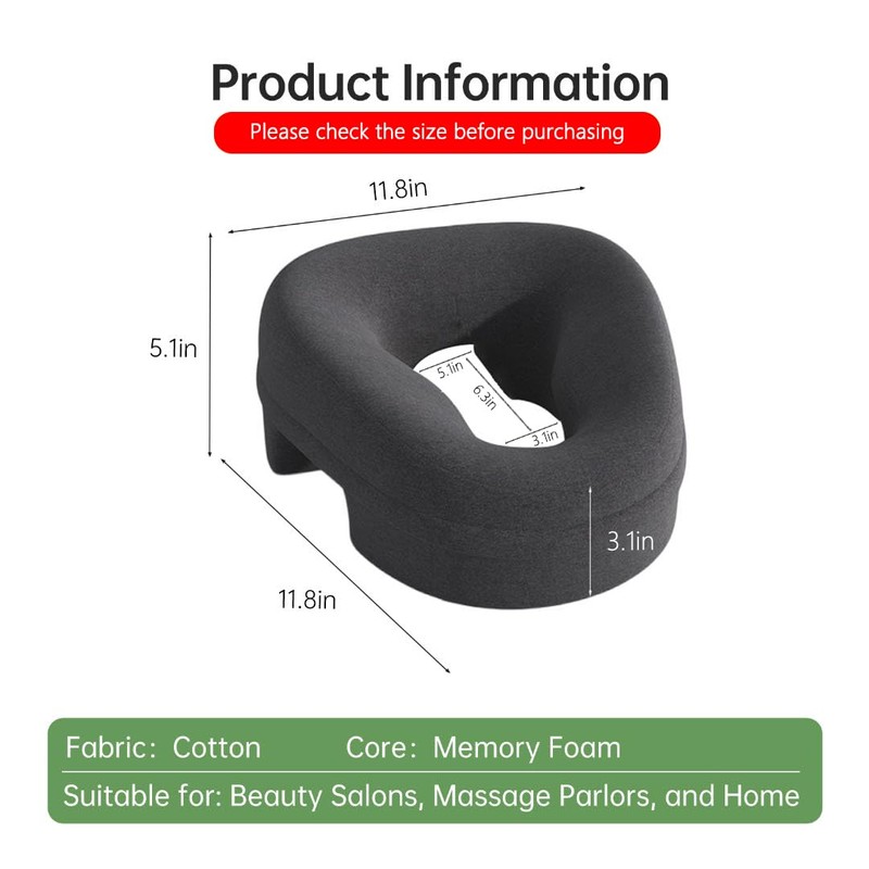 UTJZIB Face Down Pillow for Massage - Massage Headrest for