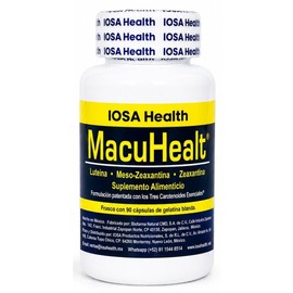 Macuhealt 90 cápsulas | Suplemento ocular con luteína, zeaxantina y meso-zeaxantina | Fórmula clínica para salud visual | 3 meses de uso