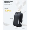 Lekespring Slim Laptop Backpack for Men, 15.6 Inch Expandable Business