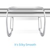 Silver Shower Curtain Rings, Rustproof Shower Curtain Hooks for Bathroom,
