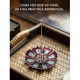 GUANMAIMART Bandeja De Incienso, Portaincienso de Bronce Quemador de Aceites Esenciales Sostenedor de Incienso de Loto Porta Incienso de Cono con colector de Ceniza