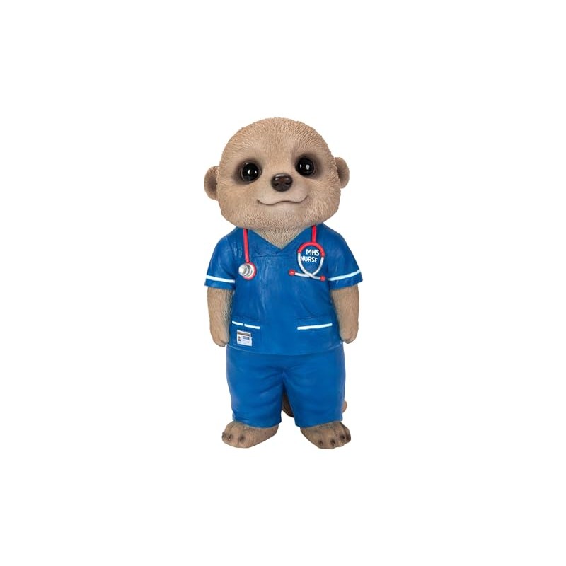 Vivid Arts - Resin Baby Meerkat Nurse Home or Garden