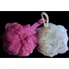 2 Pack Shower Sponge Poof Bath Body Loofah selicone Handle