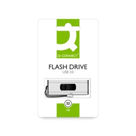 Memory Stick Q-CONNECT USB 3 0 32GB / Computer Accessories/Type-Capacity 32 GB/Kind-USB 3.0 / Material-Plastic/Colour-Silver/black/Size-32GB