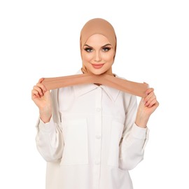 ZOKAK Instant Hijab Scarf For Women, Premium Jersey Head Scarf Wrap, Practical Jersey Hijab, Women Muslim Instant Hijab (P11 Aprikot)