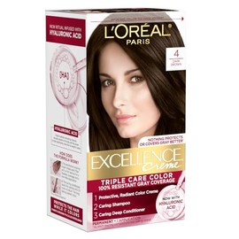 L'Oreal Paris Excellence Crème Tinte Permanente para el Cabello, Color de Cabello de Triple Cuidado con Complejo Pro-Keratine para Cobertura 100% de C