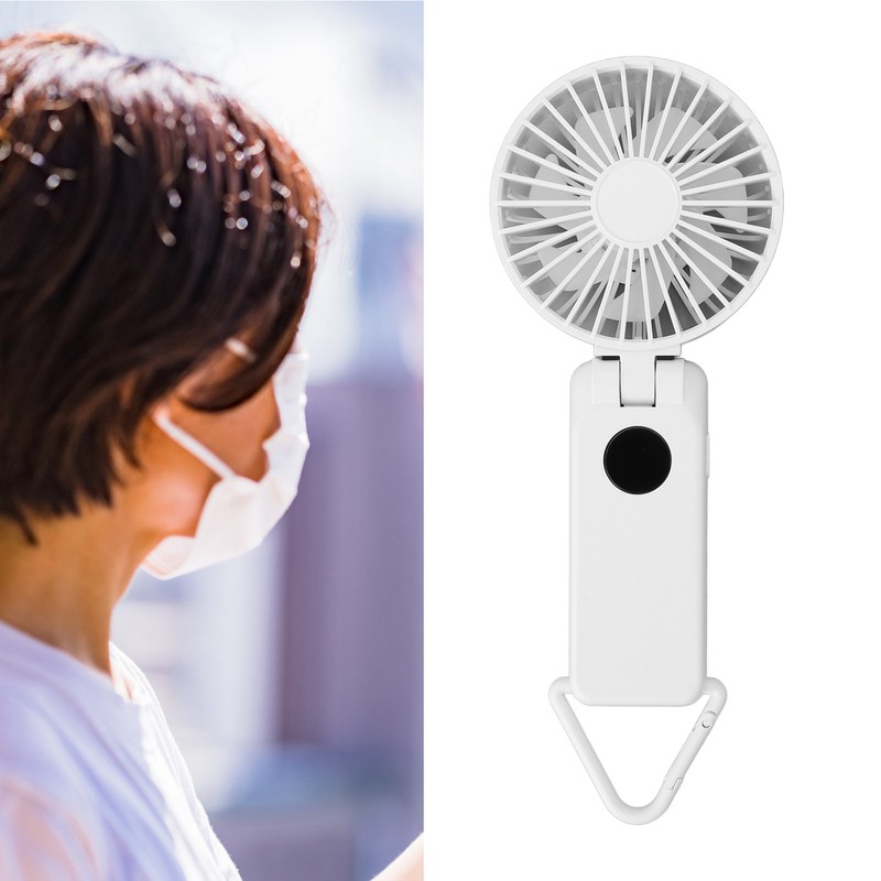 Mini Handheld Fan 3 Speeds Desk Fan Foldable Small Personal