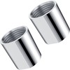 iFealClear 2PCS Brass Pipe Fitting, Shower Coupling, G1/2 x G1/2