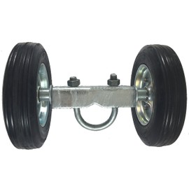 Jake Sales Rolling GATE 6" Wheel Carrier: for Chain Link Fence Rolling Gates - Rut Runner - 2 Rubber Wheels (axle is 6" from Wheel to Wheel) - for Rolling/Sliding Chain Link Fence Gates
