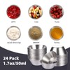 HOMEE 24 Pack Stainless Steel Sauce Cups, 1.7oz/50ml Reusable Round