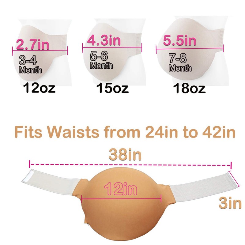 Seedollia Fake Pregnant Belly Santa Big Belly Props Memory Foam