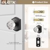 CLCTK Glass Door Knobs Interior with Lock, Crystal Privacy Oil