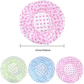 Gorro de ducha 6 piezas sombreros de ducha impermeables, elástico reutilizable, gorro de baño para el pelo, gorro de ducha elástico para mujer, spa, salón, uso doméstico y hotel
