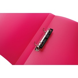 HERMA Ring Binder Translucent in Pink, A4, 25 mm Spine, Slim 2-Ring Binder Made of Plastic