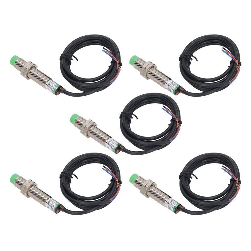 5 Pcs NPN NC M12 Inductive Proximity Sensor IP65 Waterproof
