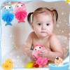 2 Pcs Bath Loofahs Kids Toddler Cute Cartoon Bath Sponges