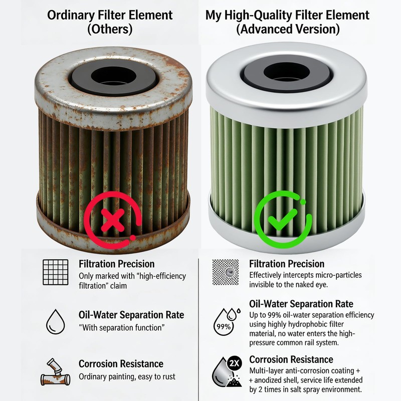 Newnessai 2 PCS 16911ZY3010 Outboard Marine Fuel Filter, Replacement for