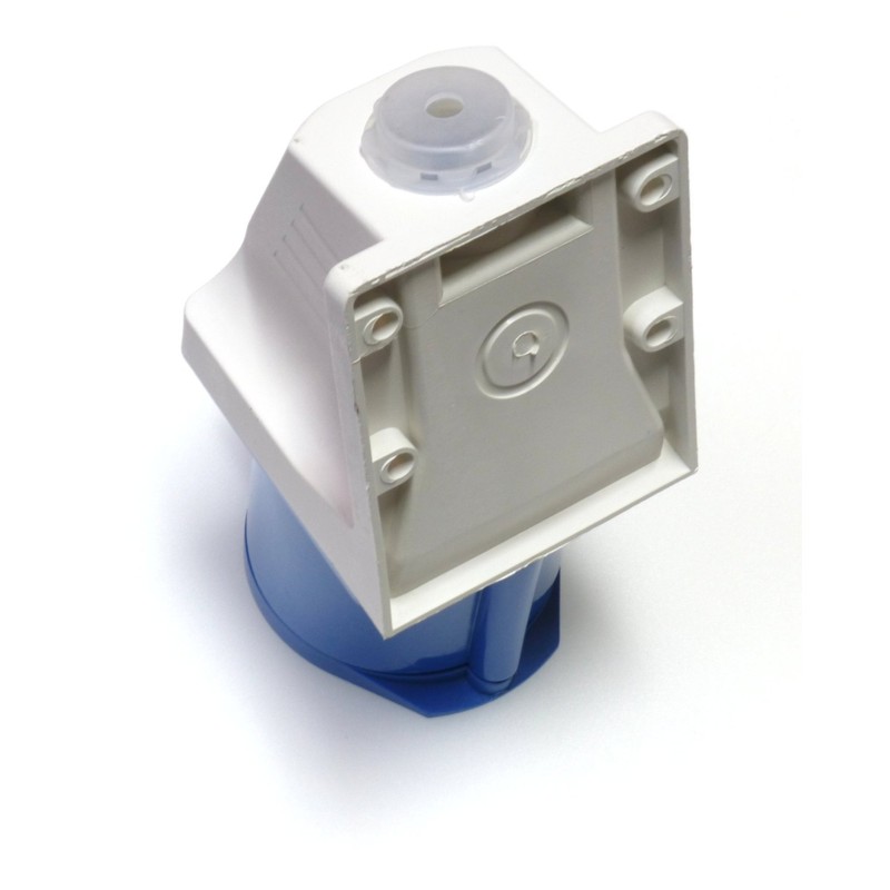 Knightsbridge IN0013 Industrial Connectors IP44 Angled Panel Mount Socket 2P+E,