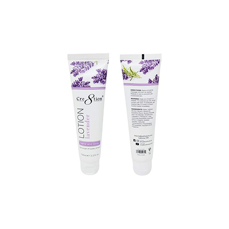 Cre8tion Premium Hand and Body Lotion, Made in Korea (Lavender)