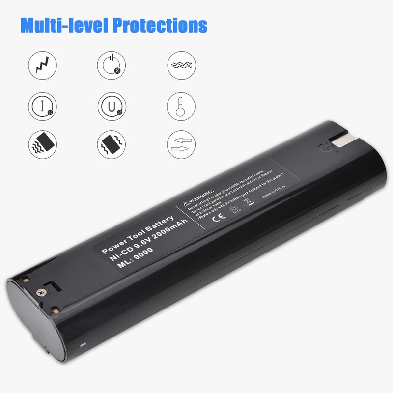 2000mAh Large Capacity Rechargeable Battery for Makita Drill 9.6V Fast