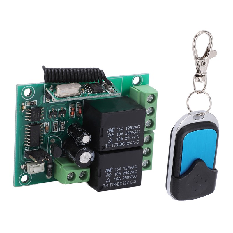 Wireless Relay Remote Control Kit DC12V 75ft Range Universal Transmitter
