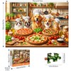 Funny Dog Jigsaw Puzzles for Adults 1000 Pieces, Puppy Pizza