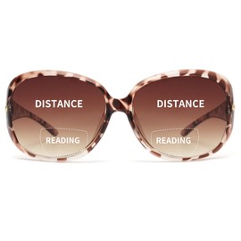 JM Classic Bifocal Reading Sunglasses for Women Vintage Reader Glasses Outdoor UV Protection Tortoise +1.0