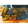 Large Gold LOVE Foil Balloons Banner, 42 Inch Love Letter
